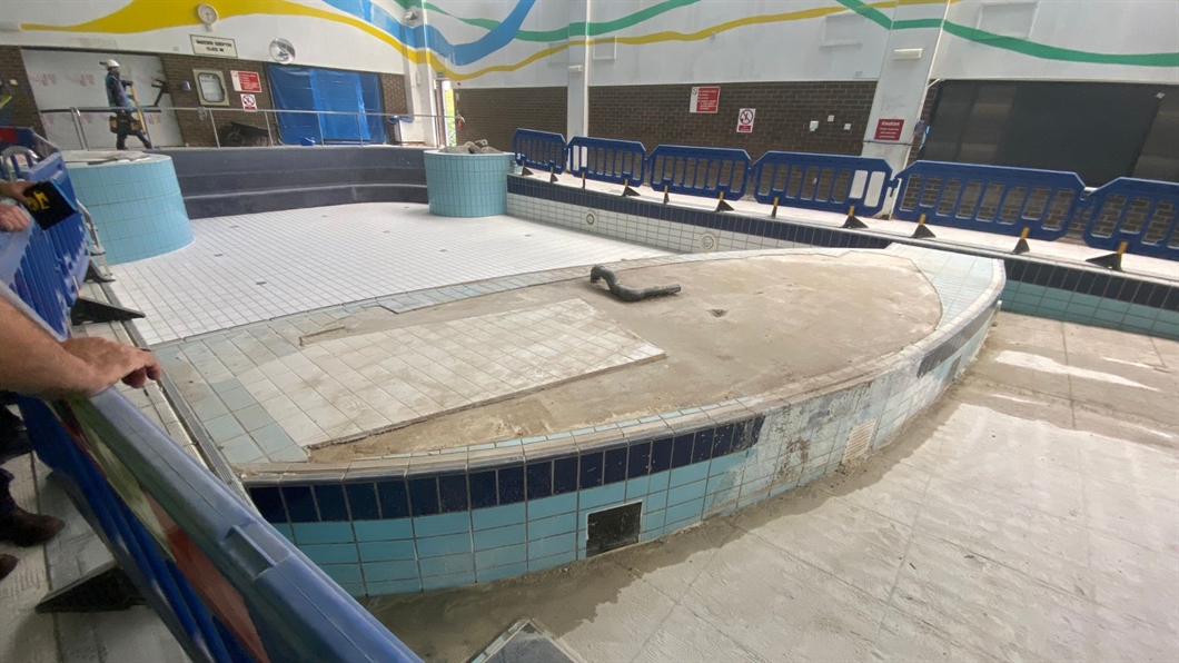 Site progress at Bury Leisure Centre